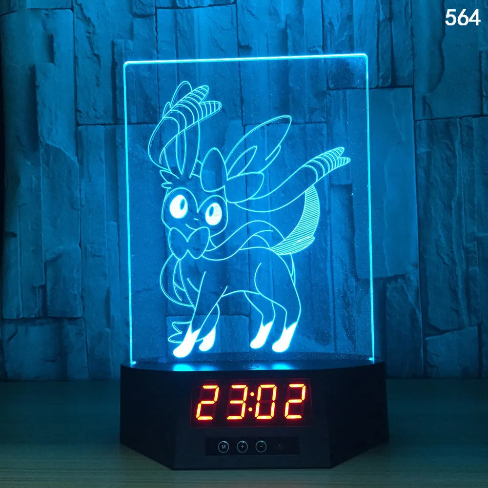 Glowing blue 3D dolphin-shaped LED night light on a table with remote control.
