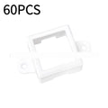 White plastic LED light bracket lampshade measuring 1.7cm by 6cm