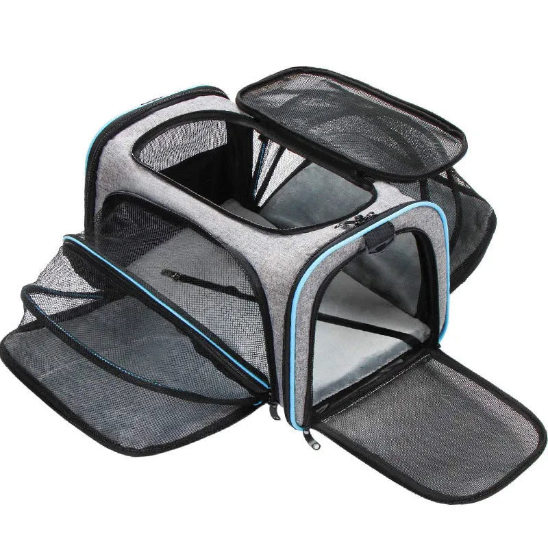 Portable cat carrier bag in 600D cation fabric with small and large size options