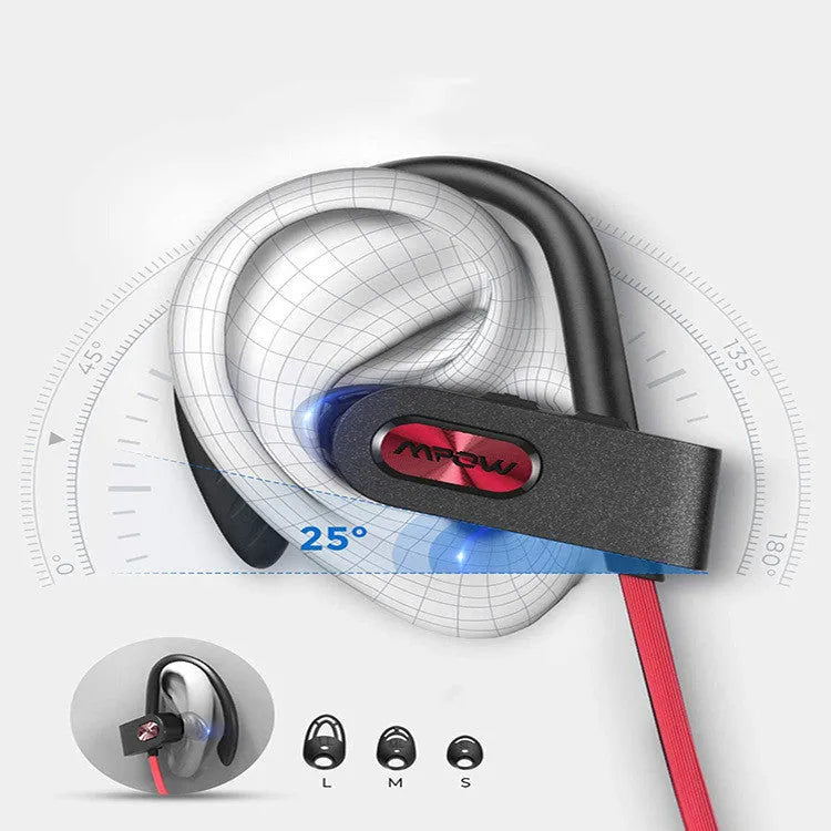 Flame2 Bluetooth headset in hanging ear design showing black, pink and red colour options