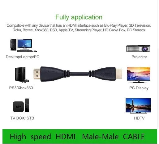 Gold-plated HDMI cable in multiple lengths for HDTV and gaming consoles