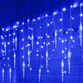 Icicle light bar with 96 LED lamp beads on a 3.5m string, showing 8 lighting modes for outdoor party decor