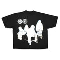 American Y2G black cotton short sleeve t-shirt with 3D effect print and round neck