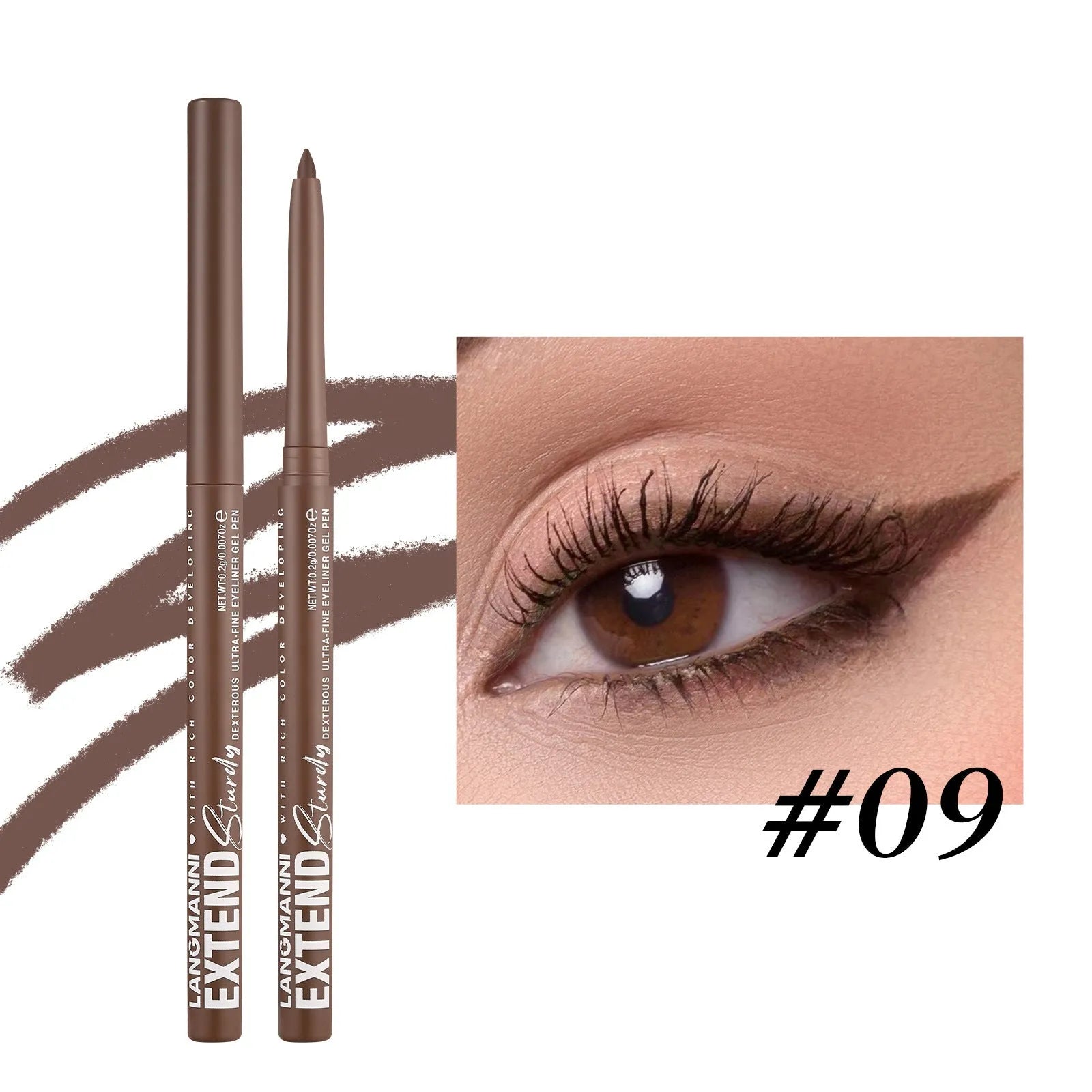 12 colourful gel glitter eyeliner pencils with waterproof formula in matte metallic pearl finishes