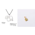 Stainless steel cross chain necklace with a pendant, available in gold or silver electroplated finish.