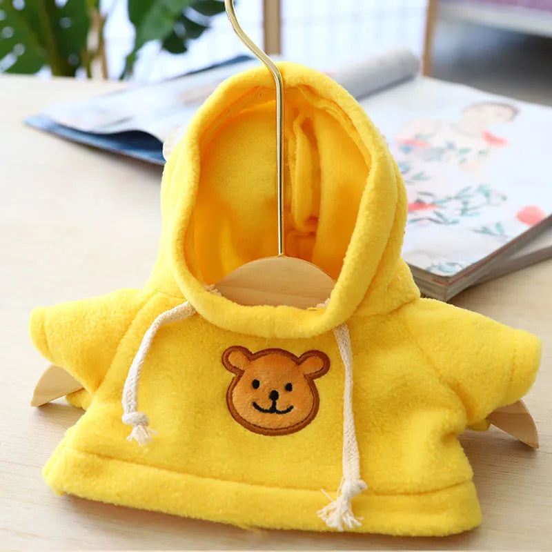 Cloth dog hoodie sweater shown in blue, available in 23cm and 42cm sizes for medium and large pets.