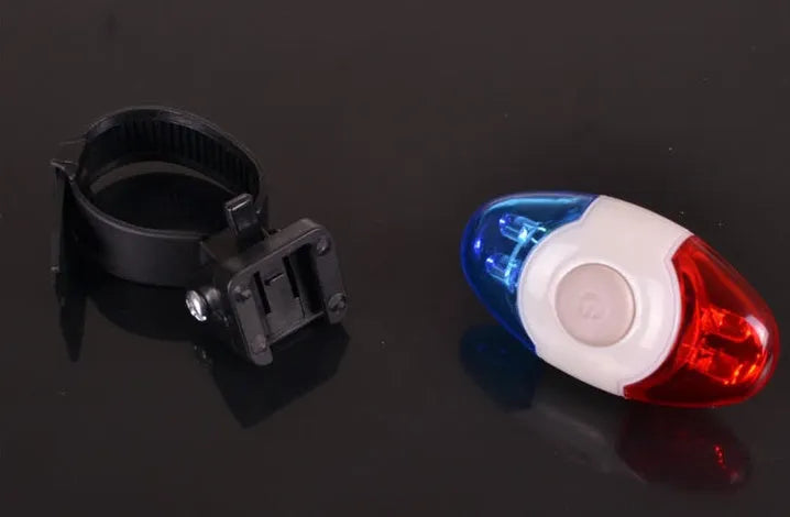 Red and blue 4LED equipment tail light with an adjustable mounting base.
