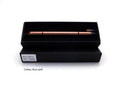 Inkless metal pen with special alloy steel nib in 0.5mm line width, shown in multiple colour options
