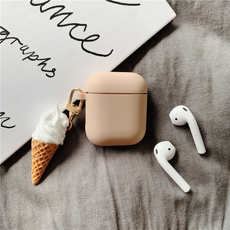 Clear transparent silicone protector case for Apple AirPods 2nd generation wireless earphones