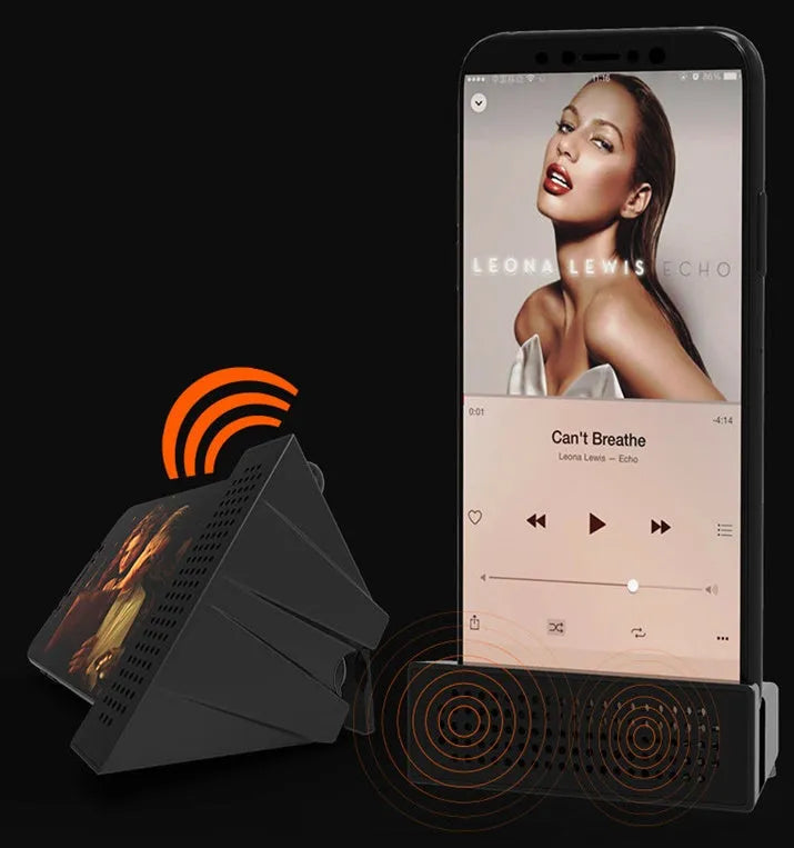 Mini ABS plastic mobile phone amplifier bracket for Apple iPhone models in four colours