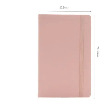 A5 tactile PU hardcover notebook in black with adhesive binding and 100gsm white paper