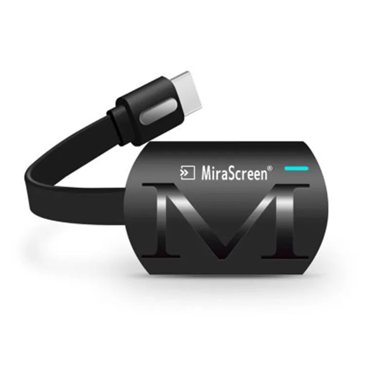 Black USB to HDMI screen mirroring dongle for smartphone TV connection measuring 52x26mm