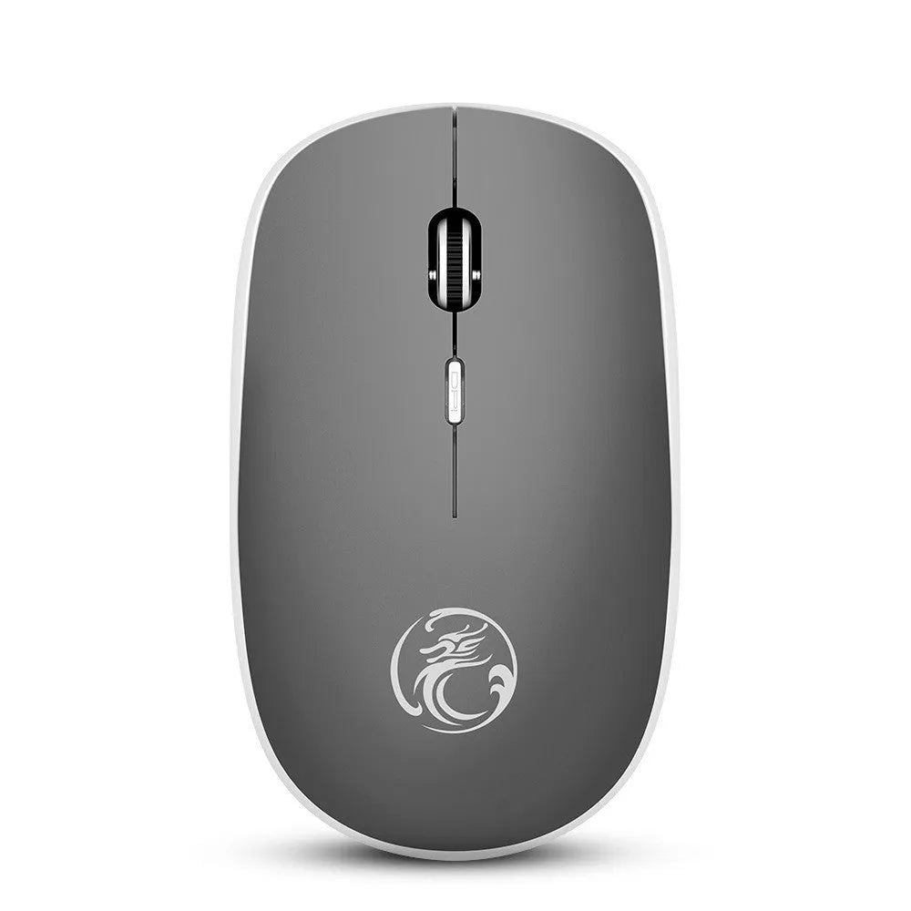 Mute wireless business office mouse, ultra-thin, 2.4GHz, 4 buttons, four-way roller, black