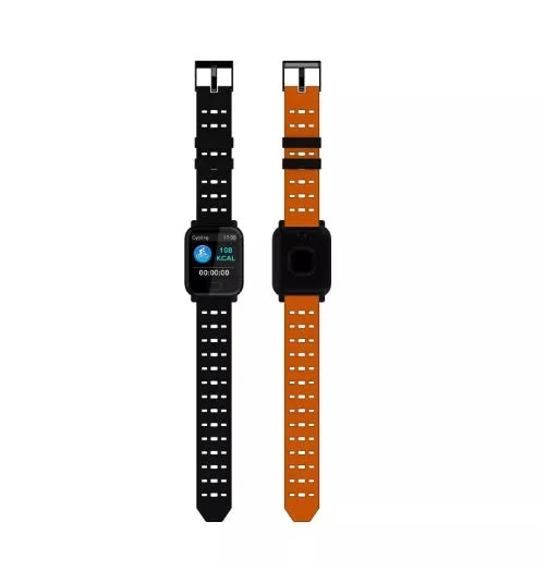 A6 smart bracelet with colour screen and silicone strap on a wrist