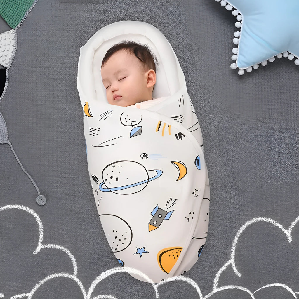 Baby anti startle swaddle 30x60cm cotton pure cotton filling Aviator pattern wrap