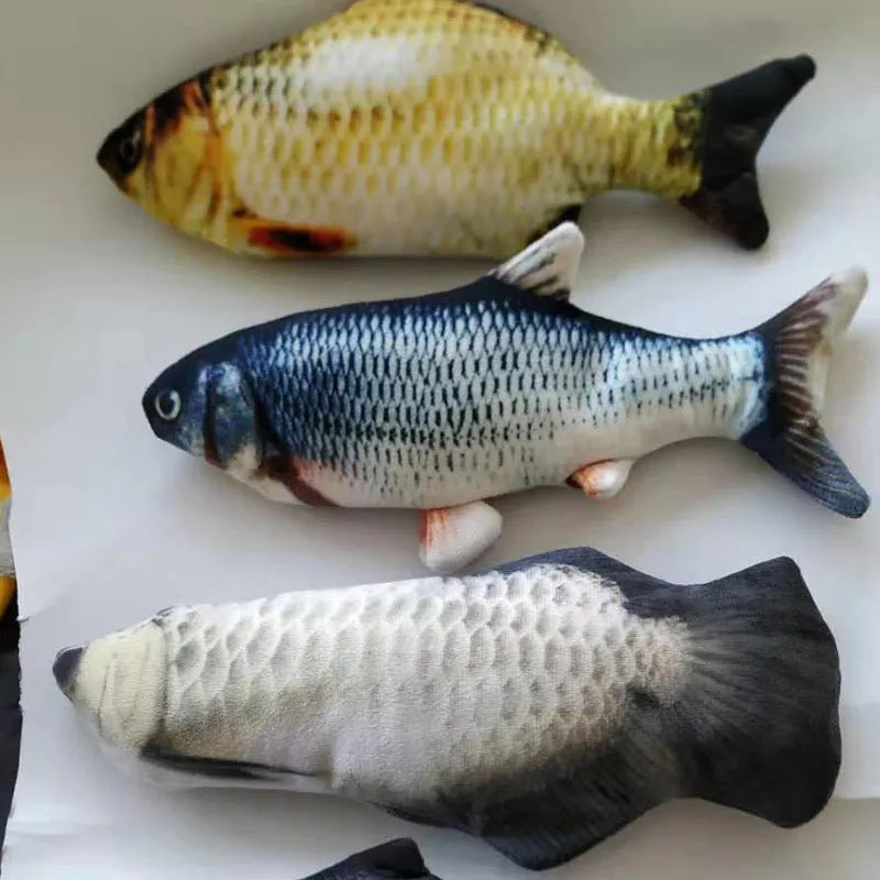 30cm long multicolour electric jumping fish simulation cat toy with USB cable