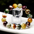 Crystal ball bracelet with colourful ghost cornucopia design and 10mm beads