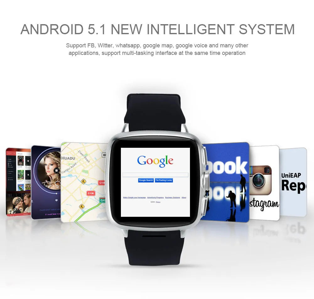Z01 smart watch with 1.54 inch touchscreen display shown in black colour