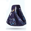 Adjustable baby wrap carrier sling in blue-green cotton and mesh with back support for 0-36 months up to 50kg