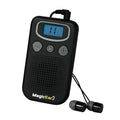 Digital hearing amplifier device with background noise reduction in brilliant colour ABS plastic housing