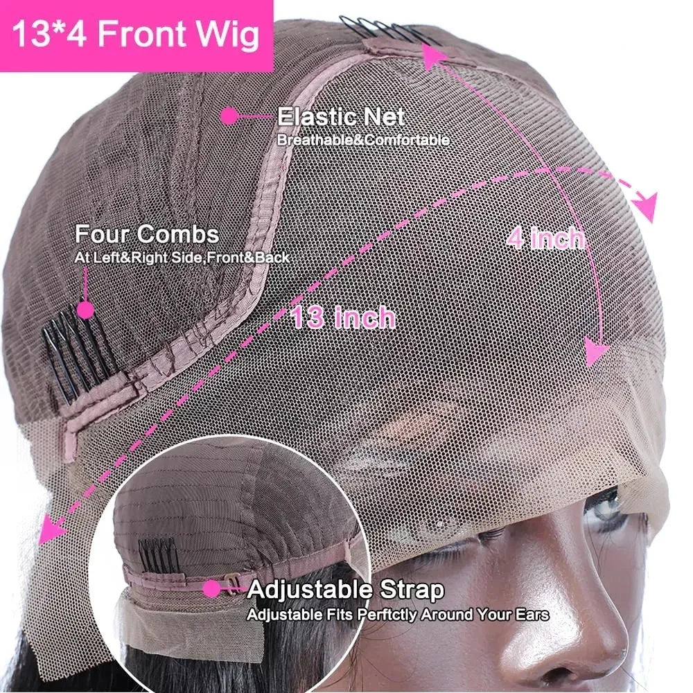 Curly real human hair lace wig for women, full hand-woven, 150 density, brown colour in long length on mannequin head