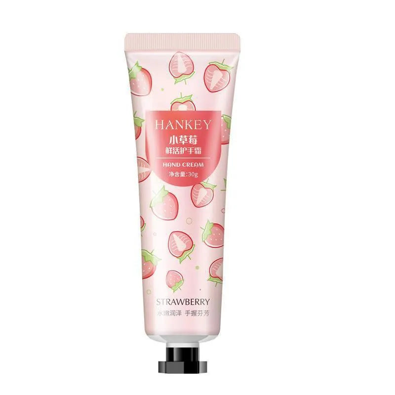 30g tube of fruit-scented hand cream for moisturising dry hands