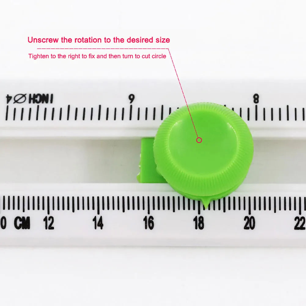 Green or orange plastic round cutter paper knife with A3 maximum cutting specification