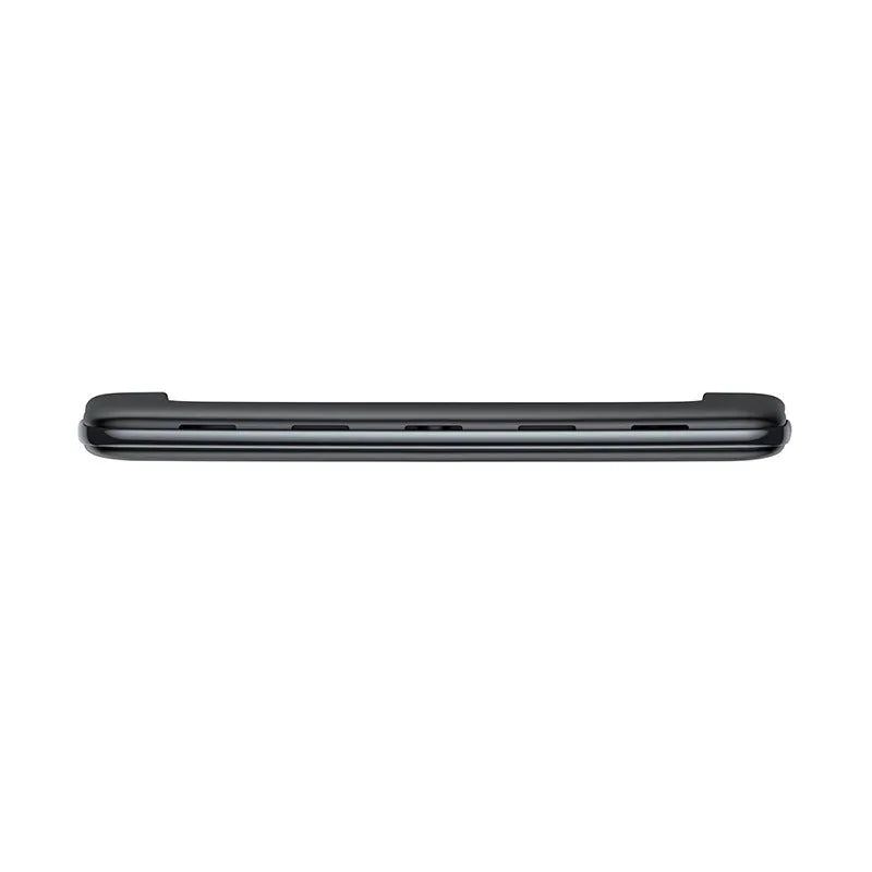 Pick-up car aroma clip in black attached to a car air vent diffusing a neutral scent