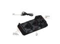PS4 multifunctional handle charger in black with four slots for PS4 and PSmove controllers and Micro USB cable