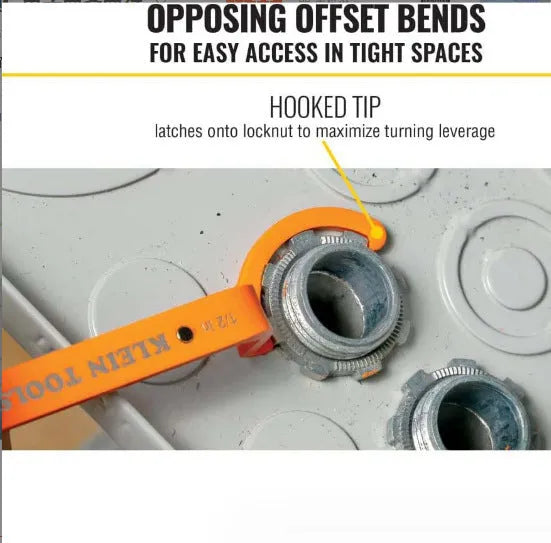 Three magnetic suction wrenches in orange, grey, and black colours with a crescent design.