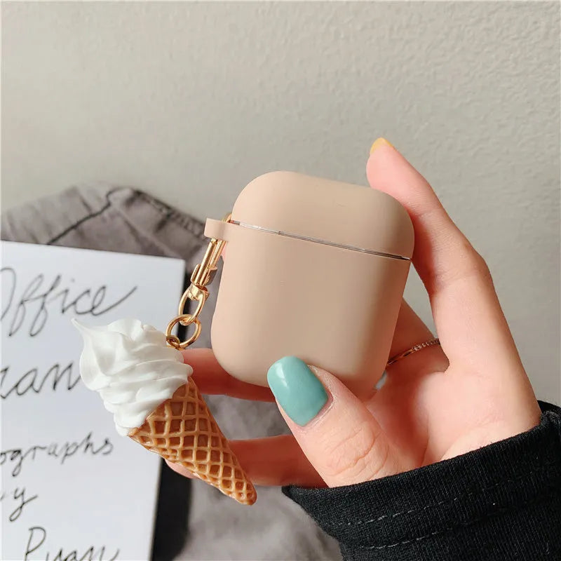Clear transparent silicone protector case for Apple AirPods 2nd generation wireless earphones