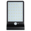 Black and white outdoor solar garden light with IP65 waterproof rating
