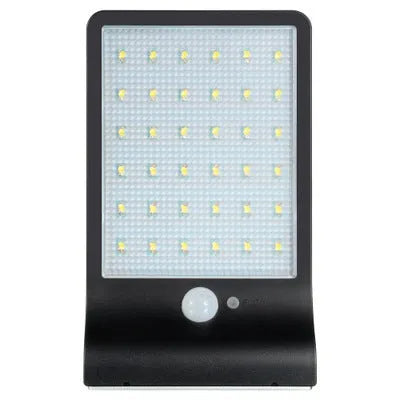 Black and white outdoor solar garden light with IP65 waterproof rating