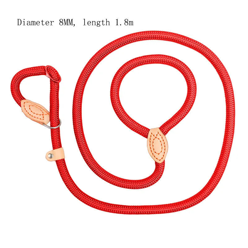 Blast race training dog collar and leash in five colour options with rope construction