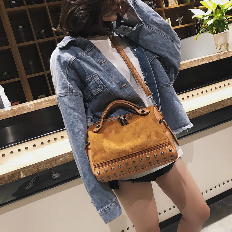 Large soft PU women's tote shoulder bag in black, brown, or grey colour