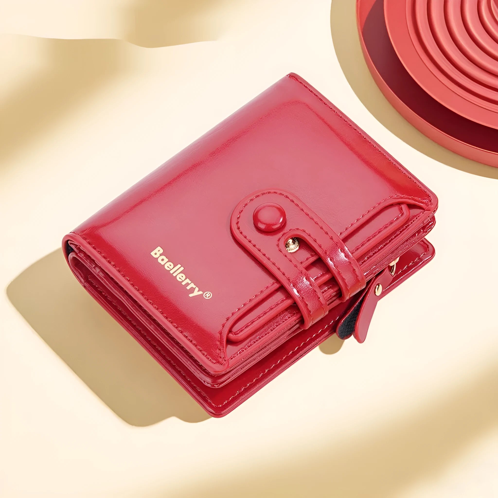 Slim women's PU leather card holder wallet shown in multiple colour options on a flat surface.