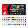 Set of acrylic marker pens in multiple colours for art painting and graffiti projects