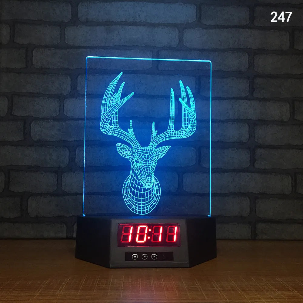 Glowing blue 3D dolphin-shaped LED night light on a table with remote control.