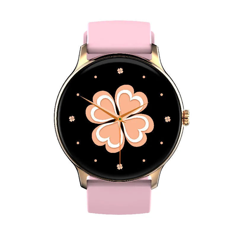 Blood pressure health smart Bluetooth sports watch with 1.28-inch screen on silicone wristband