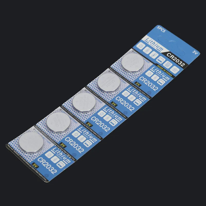 CR2032 lithium button battery 5-pack for electronic scales and remote controls