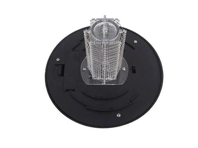Black solar insect killing mosquito lawn lamp with UV purple light and white LED illumination