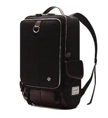 Men's modern Korean style backpack in Oxford cloth, showing large capacity and colour options.