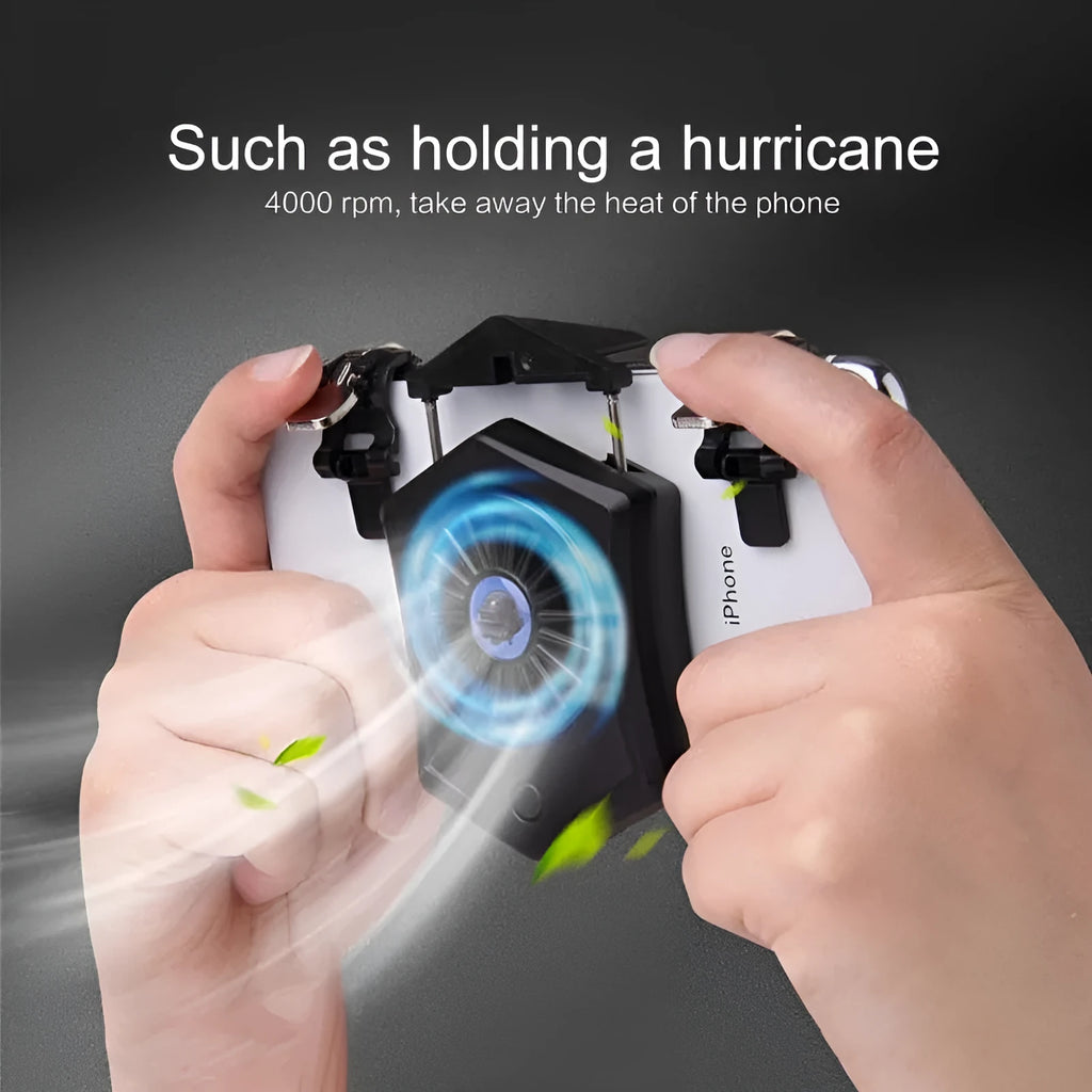 Black and white mobile phone radiator USB cooling fan accessory for gaming consoles