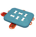 Blue Pet Casino Treasure Hunt Puzzle Food Spill Toy plastic interactive snack dispenser for dogs and cats