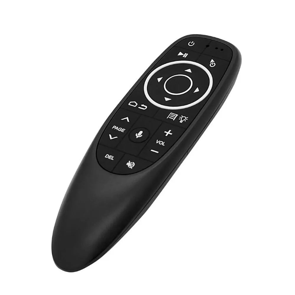 G10 series intelligent voice remote control with silicone buttons measuring 164mm in length