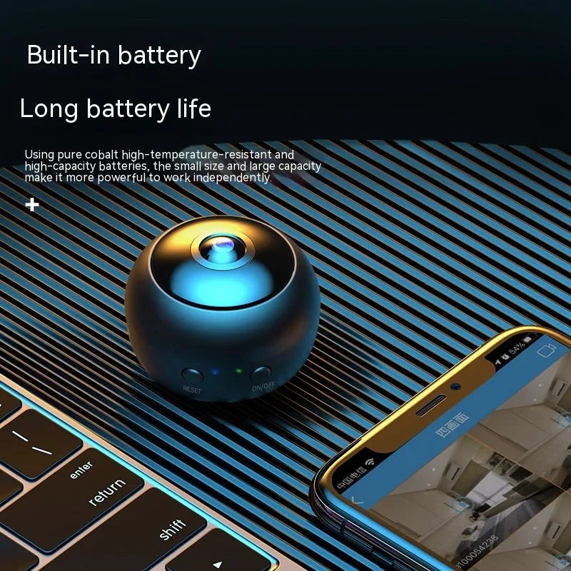 1080p wireless WIFI surveillance camera with ABS material housing and 3.6° lens