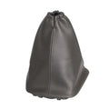 Black leather car shift lever dust cover showing 15.2cm dimensions for Corolla gear selector protection