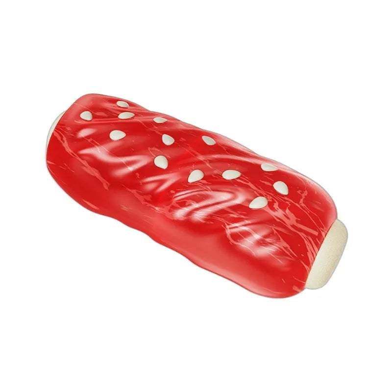 Primary colour plastic glue toothbrush-shaped dog chew toy with molar rod design