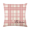 Valentine's Day decorative pillow cover with colourful plaid heart print, 45x45 cm size