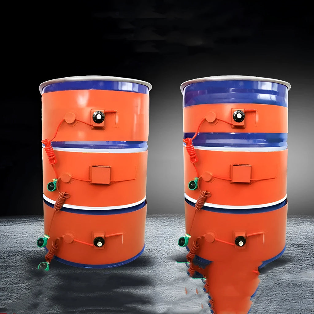 200-litre oil drum heating belt with silicone rubber construction and control unit